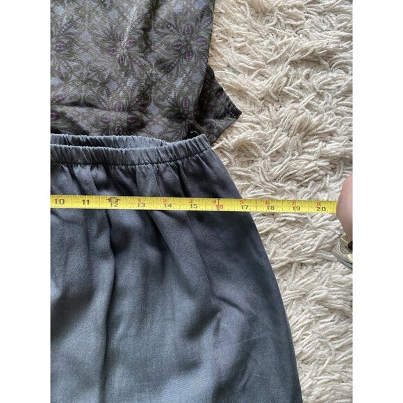 Habitat Set Small Medium S/M Skirt Two Piece Beige Olive Tencel Blouse - Picture 9 of 11